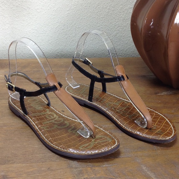 Sam Edelman Shoes - Sam Edelman Brown/Black Leather Gigi Thong Sandal